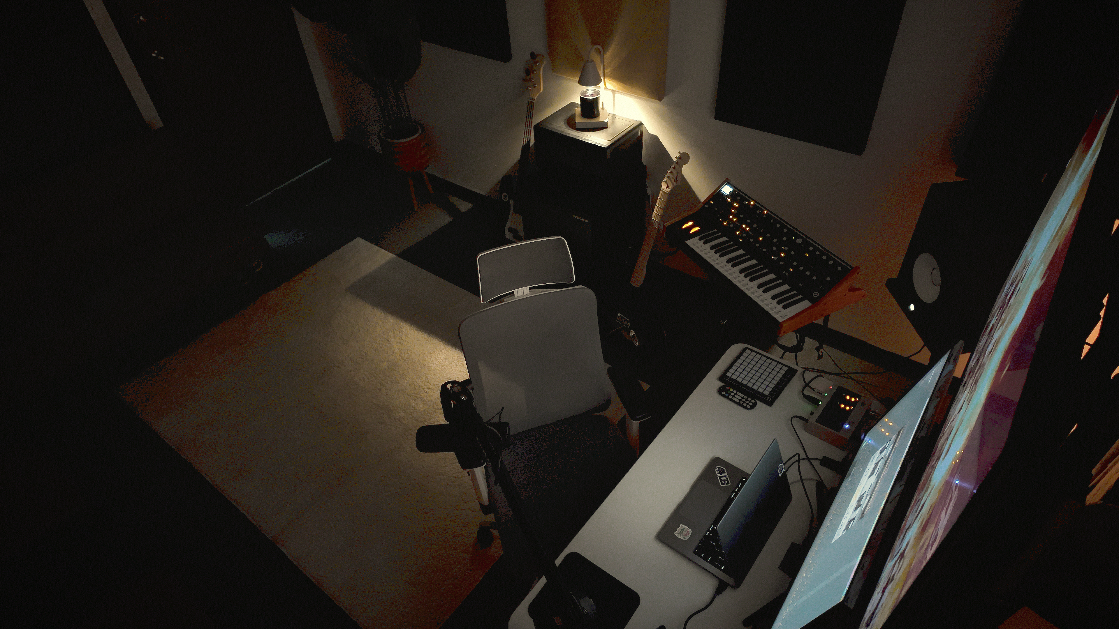 Interior of MB Studio recording studio in Dallas
