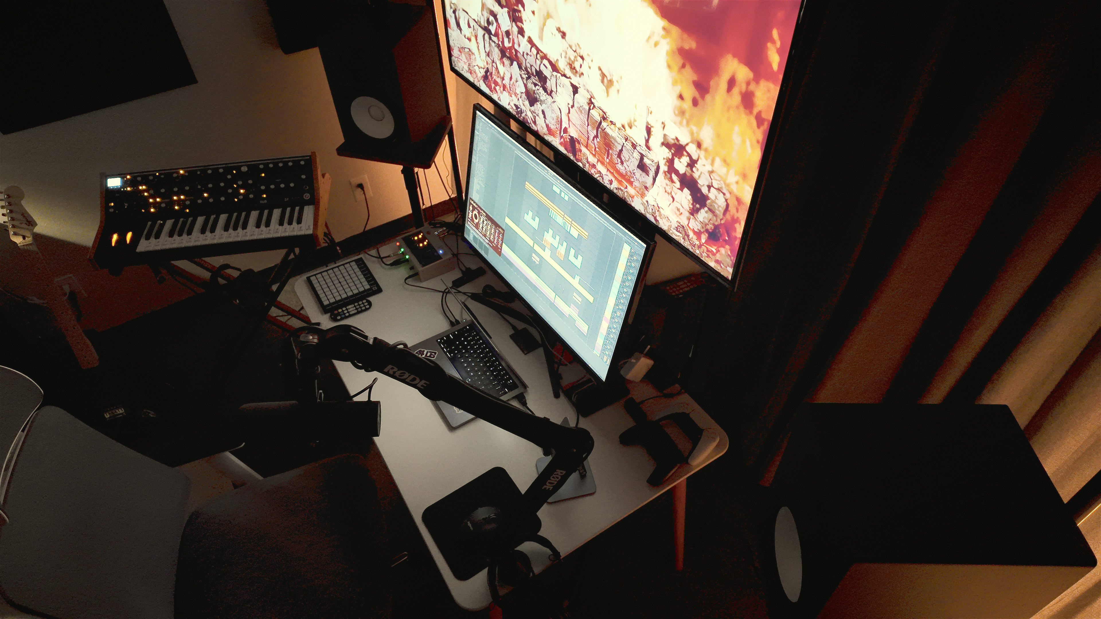 Interior of MB Studio recording studio in Dallas